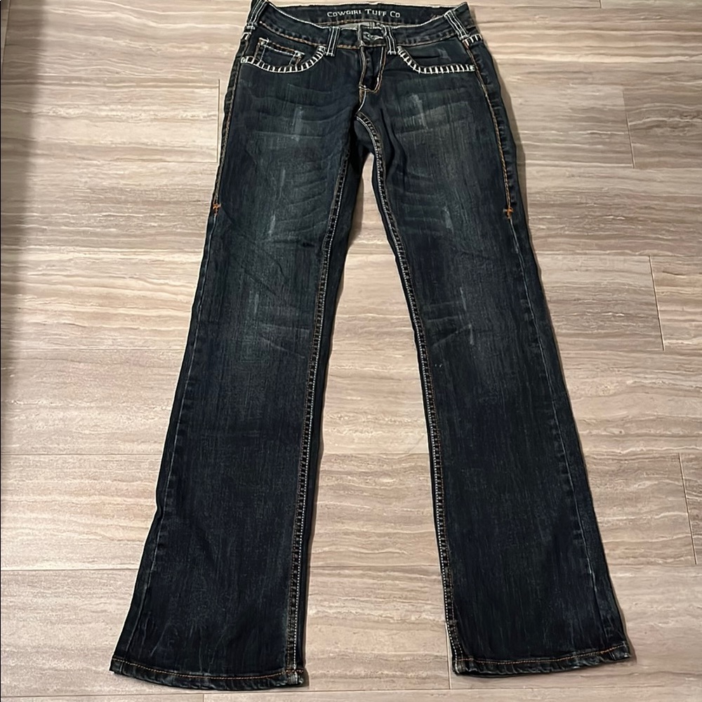 Cowgirl Tuff Dark Wash Boot Cut Jeans
